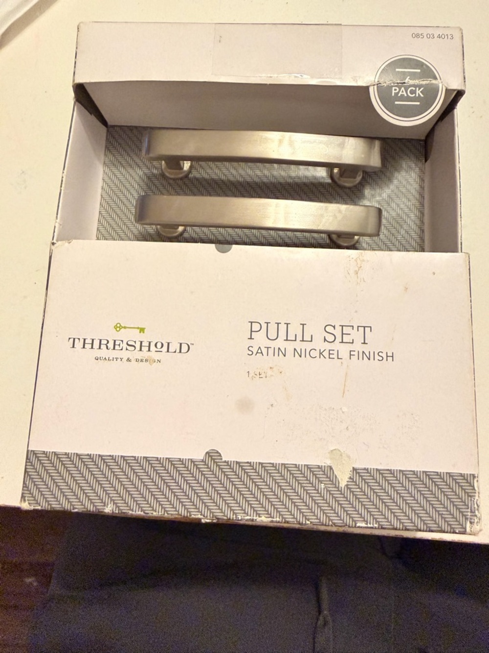 Threshold Satin Nickel Cabinet Pulls - Brushed Silver Finish